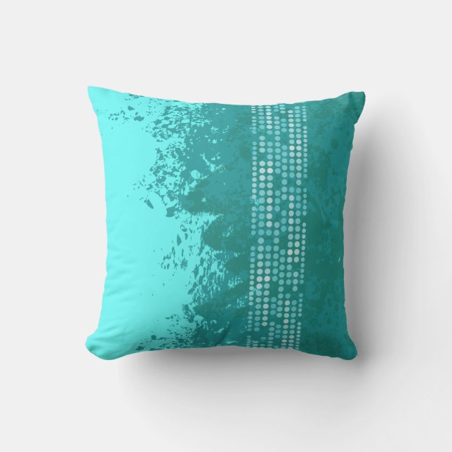 zee surf Aqua Blue Dot abstract kussenkussen Kussen (Voorkant)