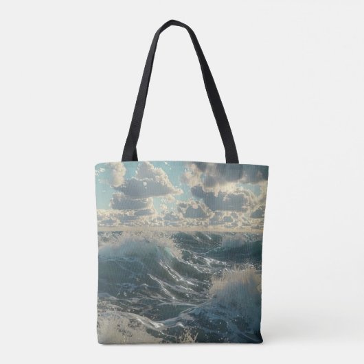 Zee Surges Square Tote Bag (Achterkant)