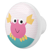 Zee Sweeties Crab Nursery Drawer Pull Knob Keramische Knop (Rechts)
