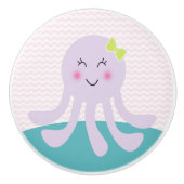 Zee Sweeties Octopus Nursery Drawer Pull Knob Keramische Knop (Voorkant)
