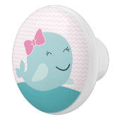 Zee Sweeties Whale Nursery Drawer Pull Knob Keramische Knop (Rechts)