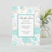 Zee The Love Beach Verlovingsfeest Flat Kaart (Staand voorkant)