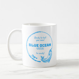 Zee Thema Blauwe Koffiekop Koffiemok