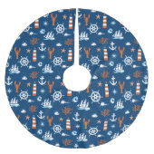 Zee Thema Patroon 1 Kerstboom Rok (Voorkant)