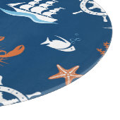 Zee Thema Patroon 1 Snijplank (Hoek)