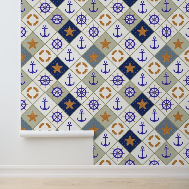 Zee Thema Patroon 2 Behang (Applicatie)
