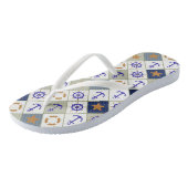 Zee Thema Patroon 2 Teenslippers (Schuin)