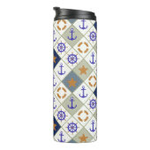 Zee Thema Patroon 2 Thermosbeker (Geroteerd rechts)