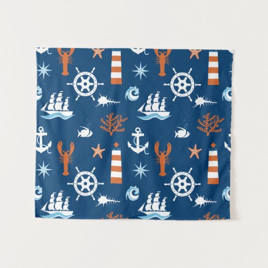 Zee thematroon wandkleed (Voorkant (horizontaal))