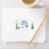 Zee, tortels en hartslag zeestrand Adres Etiket (Insitu)