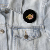 Zee Tortoise Flower Floral Ronde Button 5,7 Cm (In situ)