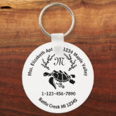 Zee - Trefbord voor persoonlijke contactgegevens - Sleutelhanger (Voorkant)