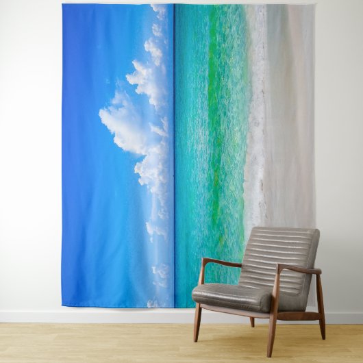 Zee Tropisch strand Scene Turquoise Wandkleed (In situ)