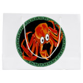 Zee tropische oranje koningskrab large cadeautasje (Achterkant)
