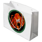 Zee tropische oranje koningskrab large cadeautasje (Achterkant Gekanteld)