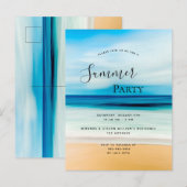 Zee tropische uitnodiging voor het kuststrand van (Voorkant / Achterkant)