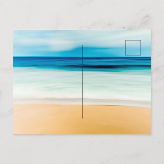 Zee tropische uitnodiging voor het kuststrand van (Achterkant)