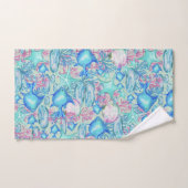 Zee Tuin Blauw Vis School Custom Kleur Bad Handdoek (Handdoek)