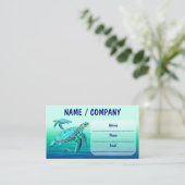 Zee Turquoise Oceanlife Visitekaartje (Staand voorkant)