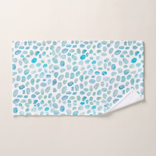 Zee Turquoise Patroon Strand Badhanddoek Set Bad Handdoek (Handdoek)
