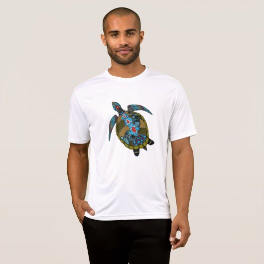 Zee Turtle1 dry-fit T-shirt (Voorkant volledig)