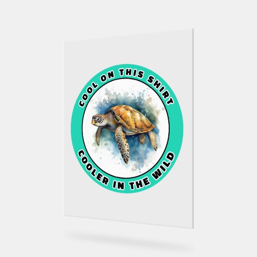 Zee Turtle Acryl Bord (Hoek)