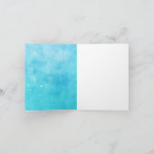 Zee Turtle Aqua Blue Waterverf elke gelegenheid bl Notitiekaartje (Binnen)