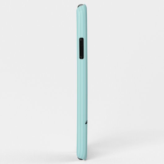 Zee Turtle Aqua Stripe met Monogram Case-Mate iPhone Case (Achterkant/rechts)