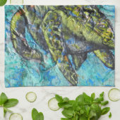 Zee Turtle Art and Crafter's Theedoek (Gevouwen)