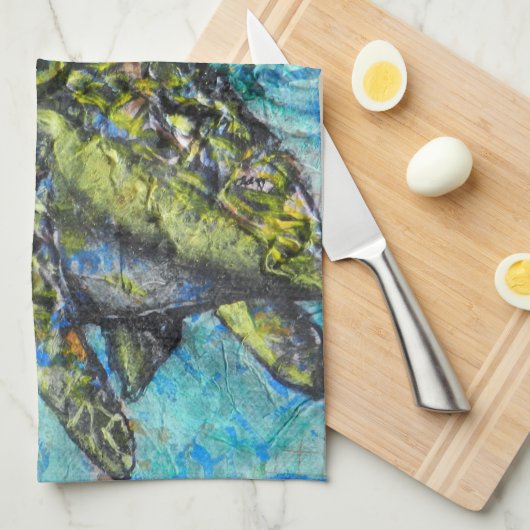 Zee Turtle Art and Crafter's Theedoek (Quarter Fold)