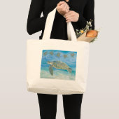 Zee Turtle Artwork Canvas tas (Voorkant (product))