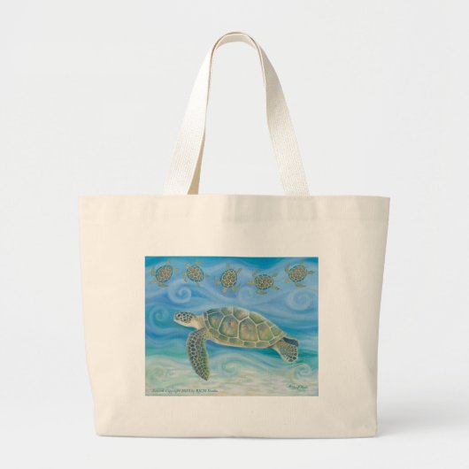 Zee Turtle Artwork Canvas tas (Voorkant)