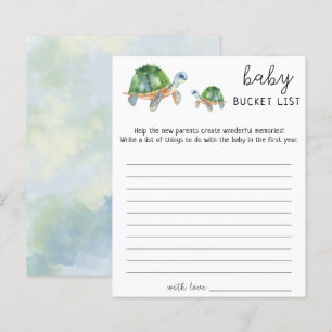Zee Turtle - Baby bucket list game
