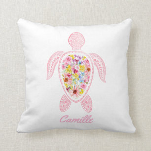 Zee Turtle Baby Girl Nursery Custom Pillow Kussen