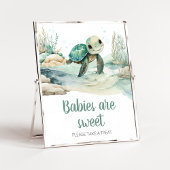 Zee Turtle Baby shower Baby's zijn zoet Poster