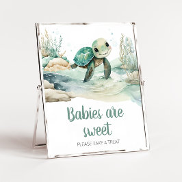Zee Turtle Baby shower Baby's zijn zoet Poster