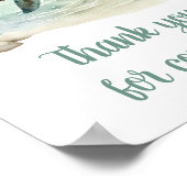 Zee Turtle Baby shower Bedankt voor uw komst Poster (Hoek)