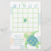 Zee Turtle Baby shower Bingo (Voorkant)