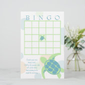 Zee Turtle Baby shower Bingo (Staand voorkant)