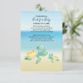 Zee Turtle Baby shower Boek voor Baby Kaart (Staand voorkant)