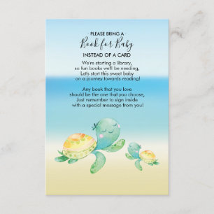 Zee Turtle Baby shower Boek voor Baby Kaart