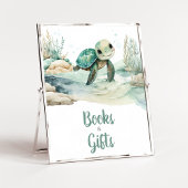Zee Turtle Baby shower Boeken en geschenken Poster