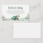 Zee Turtle Baby shower Boeken voor Baby Informatiekaartje (Voorkant / Achterkant)