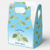 Zee Turtle Baby shower Co-Ed Gender Neutral Bedankdoosjes (Geopend)