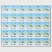 Zee Turtle Baby shower Co-Ed Gender Neutral Cadeaupapier (Vlak)