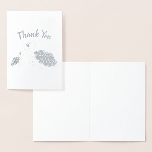 Zee Turtle Baby shower Co-Ed Gender Neutral Folie Kaarten (Display)