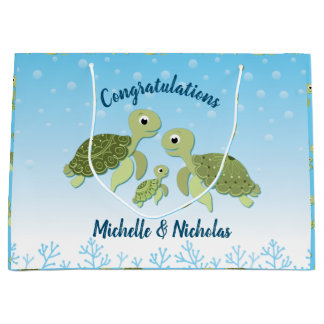 Zee Turtle Baby shower Co-Ed Gender Neutral Groot Cadeauzakje