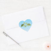 Zee Turtle Baby shower Co-Ed Gender Neutral Hart Sticker (Envelop)