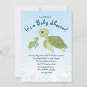Zee Turtle Baby shower Co-Ed Gender Neutral Kaart (Voorkant)