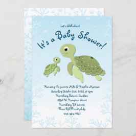 Zee Turtle Baby shower Co-Ed Gender Neutral Kaart